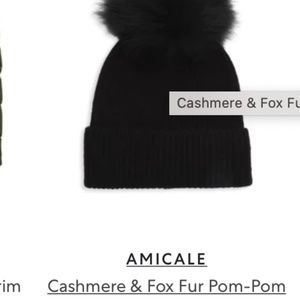 Cashmere and Fox Fur Beanie